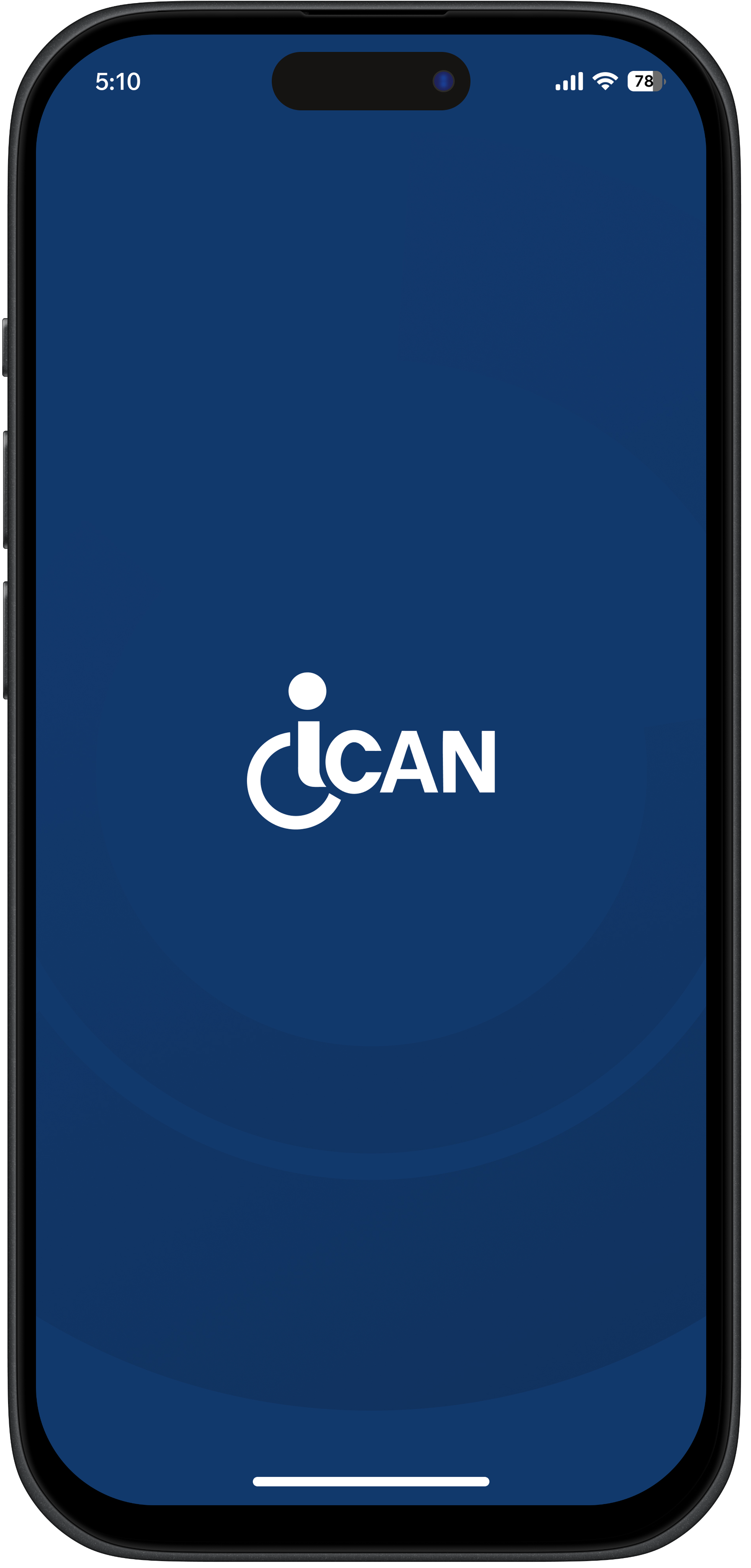 iCan app onboarding screen